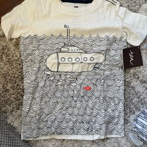 Kids Submarine Graphic T-Shirt - Cream Size 3T new with tags